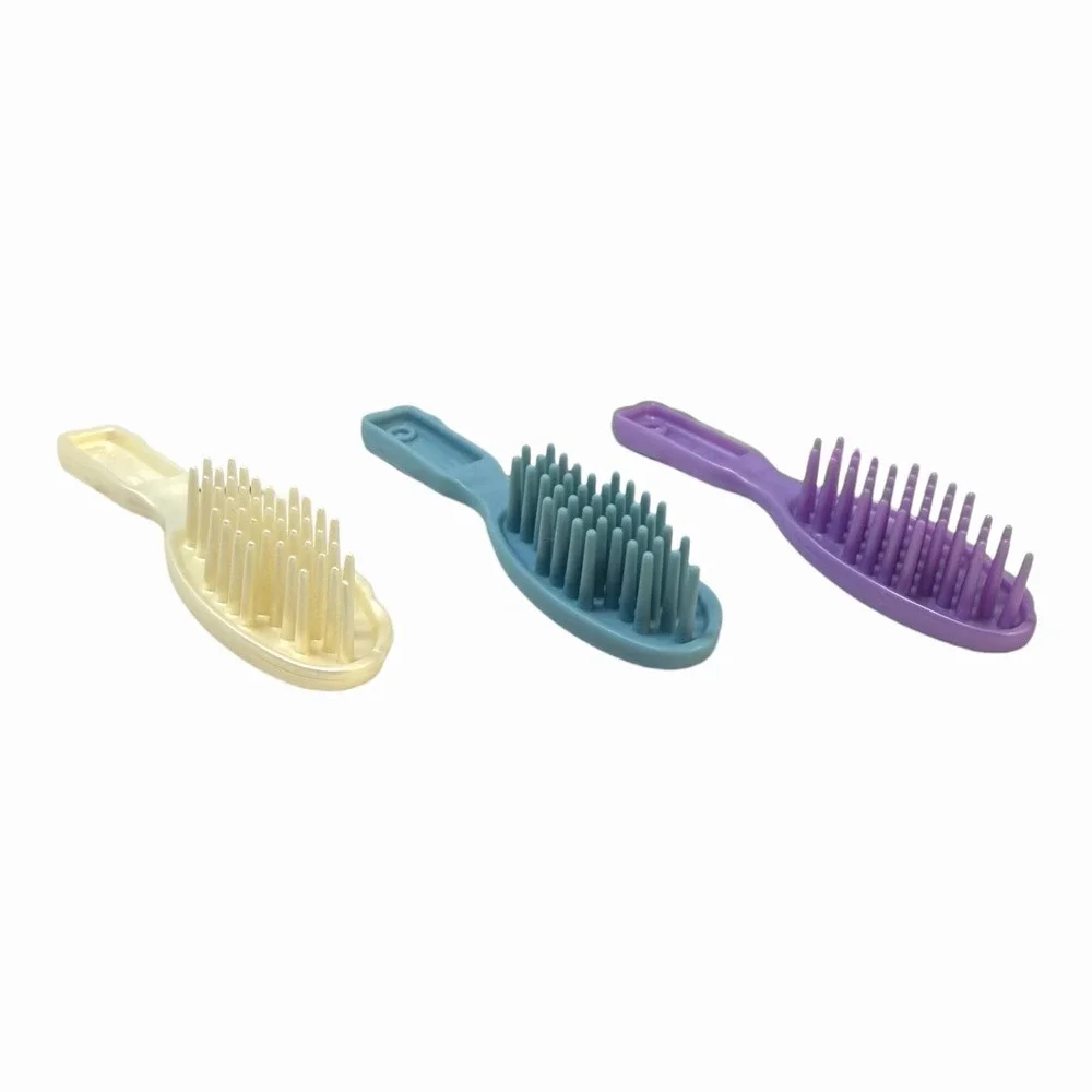 Barbie‎ Hair Brush Lot of (3) - White, Blue, Purple 1990s